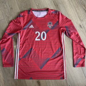 Adidas AeroReady‎ Men's Red Soccer Jersey #20 Century Goalie Size Medium